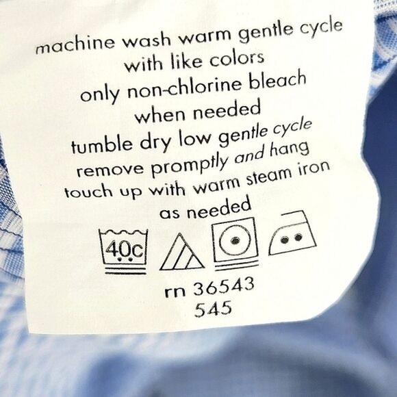 Calvin Klein Slim Fit Performance Non-Iron Men Shirt Size 15.5, 32/33 Button Up - Picture 8 of 8